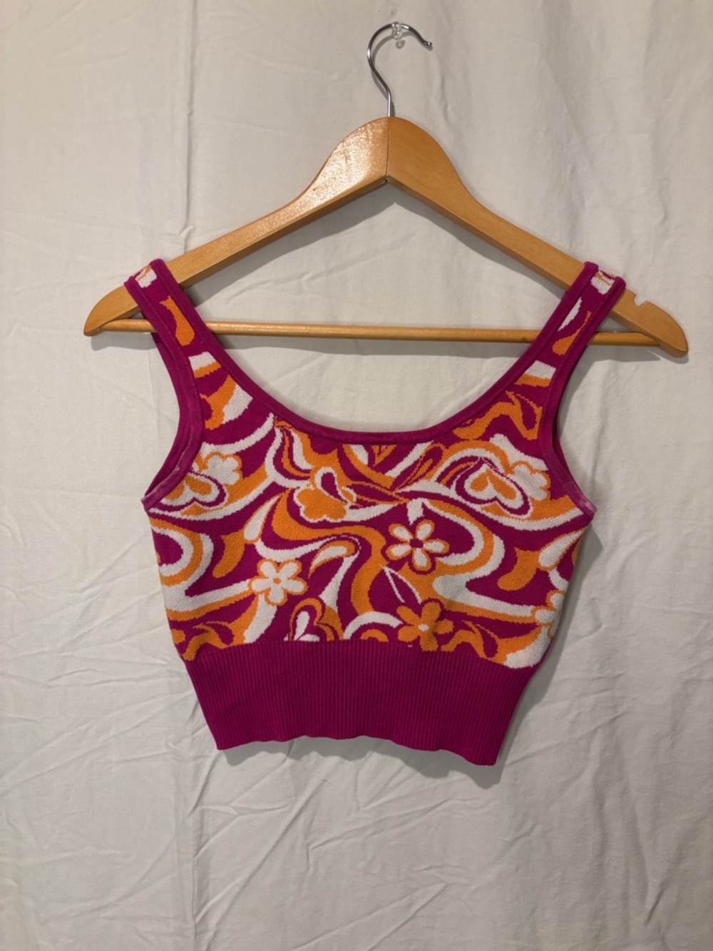 💋3 for $25 Garage fun coloured cropped tank top